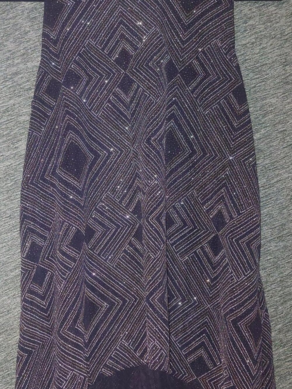 New York & Company Black Tank Top With Gold & Silver Metallic Accents Small